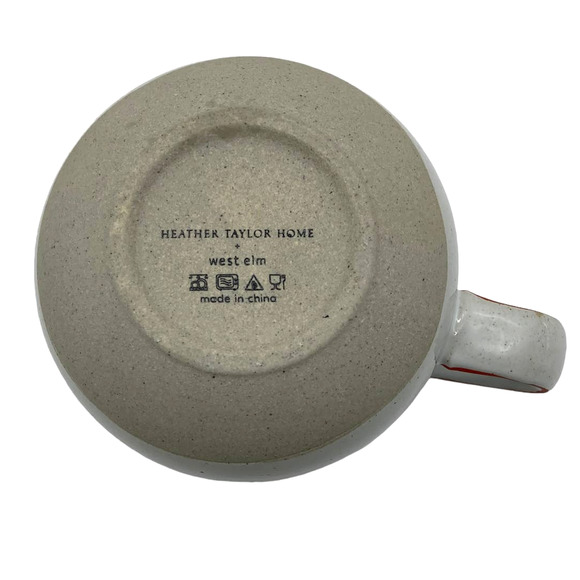 Heather Taylor Home x West Elm Mistletoe Stamped Mug Ceramic Stoneware Holiday - Picture 5 of 6